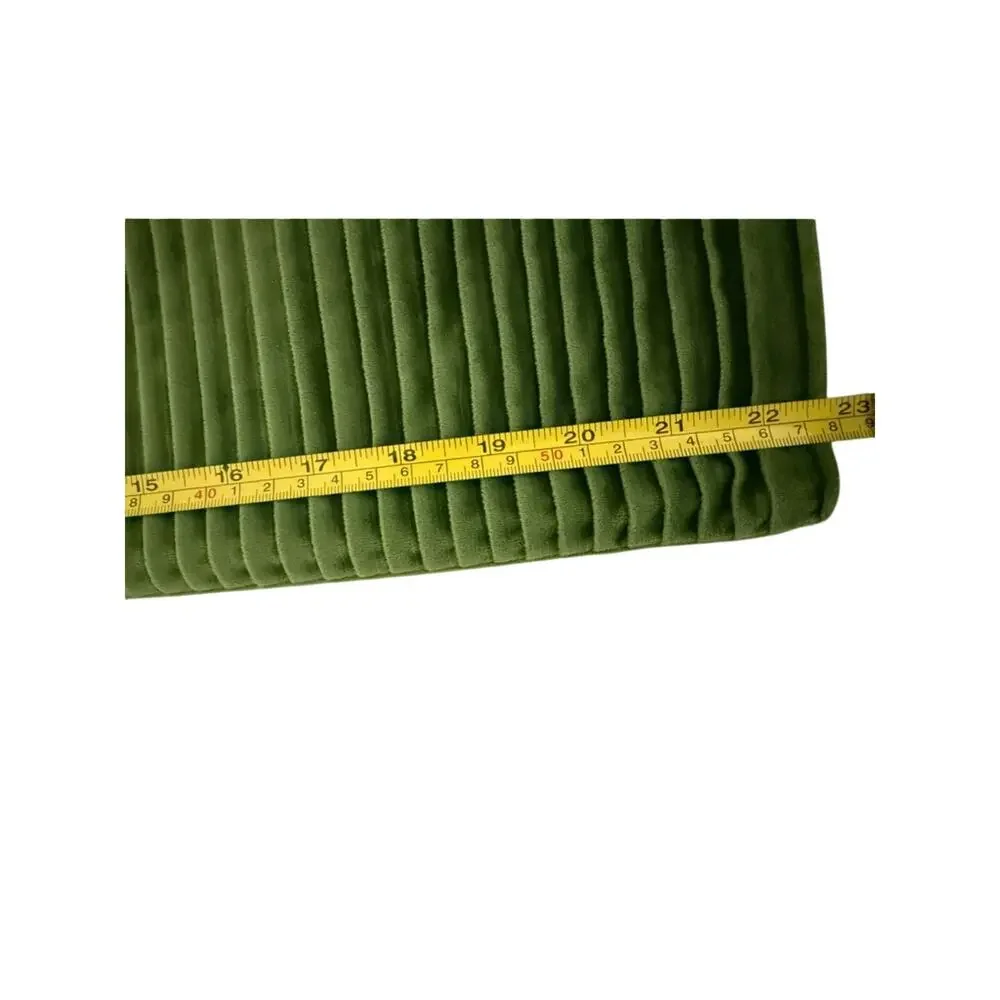 Lillian August Home Ribbed Velvet 15x22 Two Pillow Covers Set| Olive Green